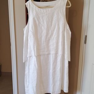 White linen dress